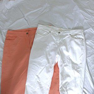 2 PAIR EILEEN FISHER CAPRIS - SIZE: L